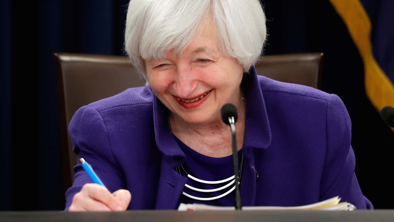 When you talk, Yellen takes notes.