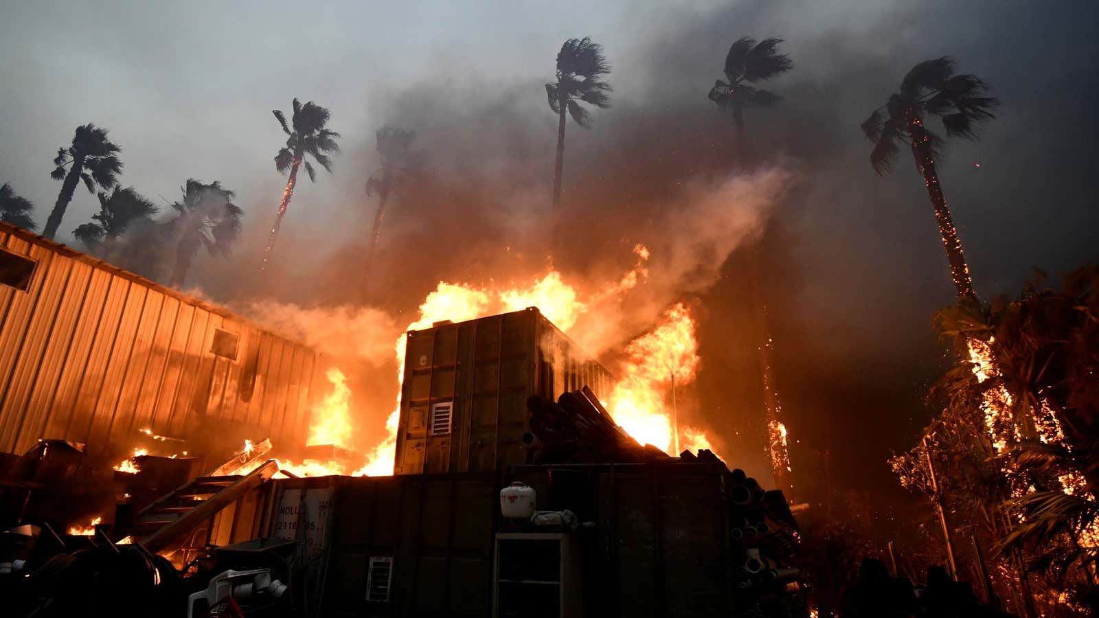 Not far from the nuclear waste site, the Woolsey Fire rages.