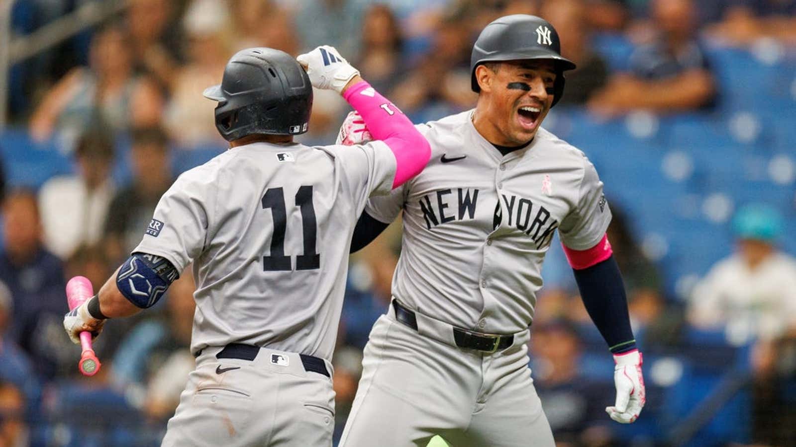 Image for Yankees pound five home runs to take down Rays