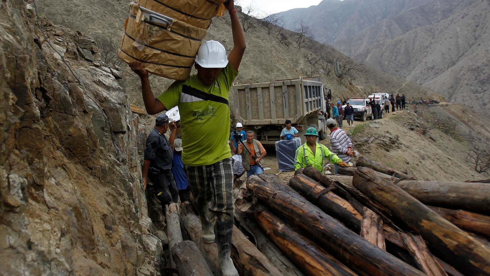 Local communities oppose Peruvian mining projects, like this one.