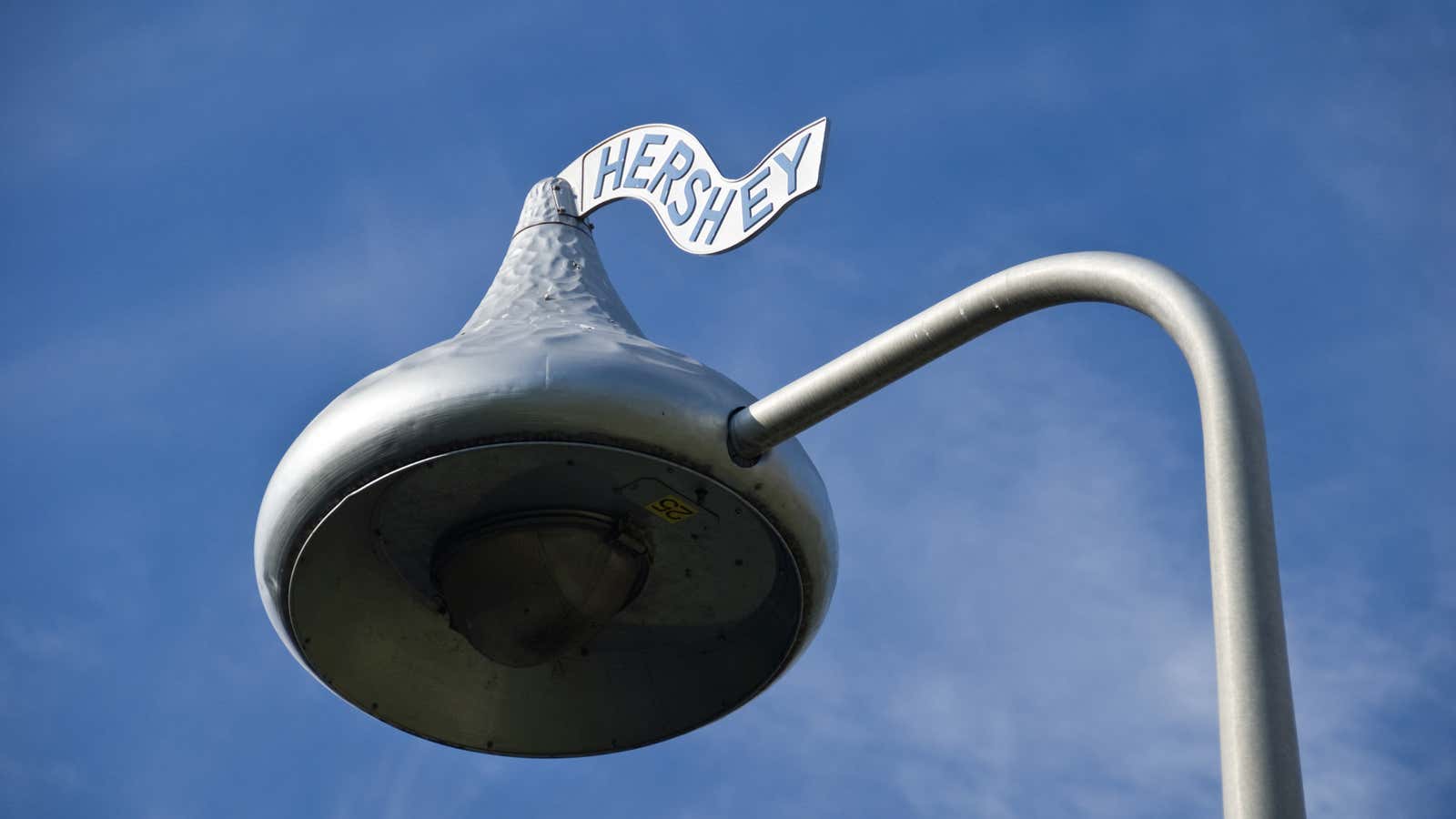 A streetlight on Chocolate Avenue in Hershey, Pennsylvania