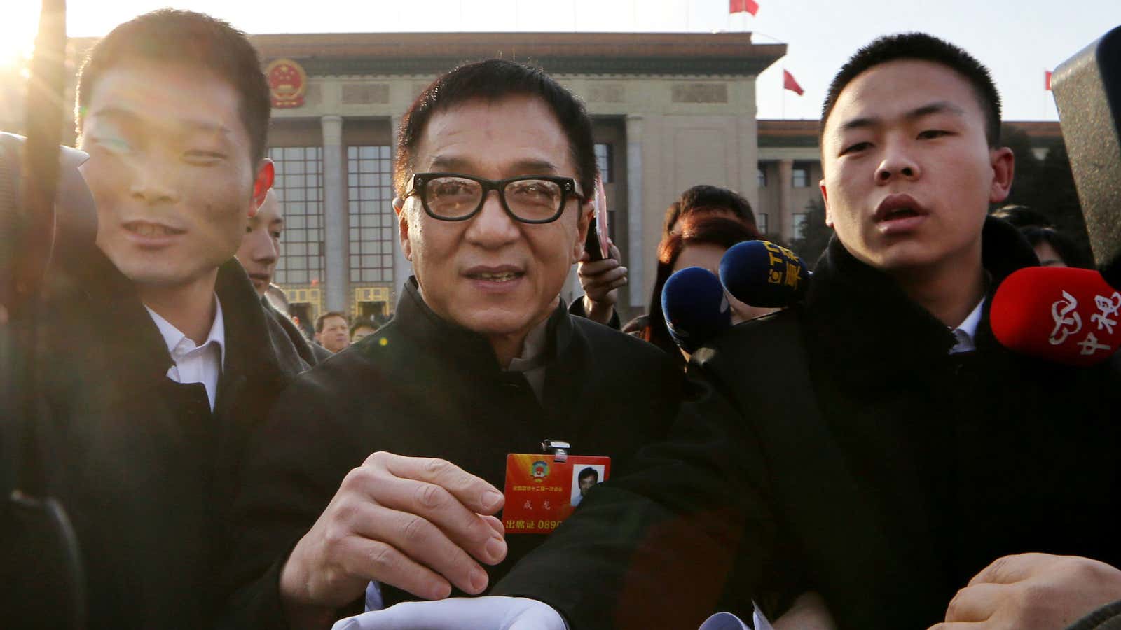 Jackie Chan, kung fu master and defender of China’s communist party.