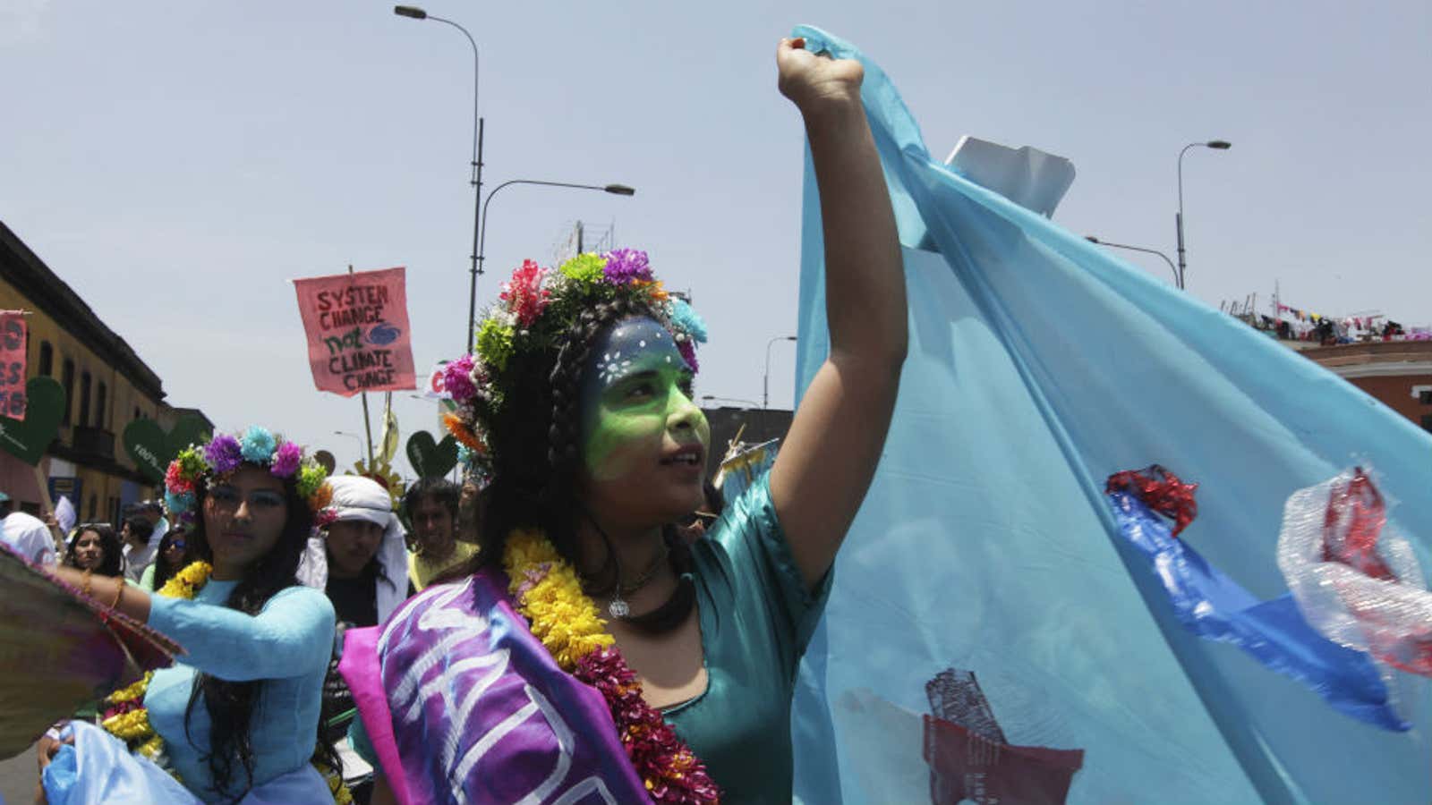 Protesters on the streets of Lima were hoping to make an impression.