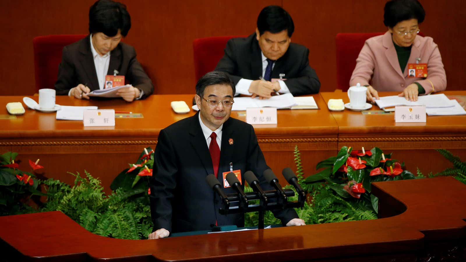 Zhou Qiang, president of the Supreme People’s Court, wants law and order in the South China Sea.