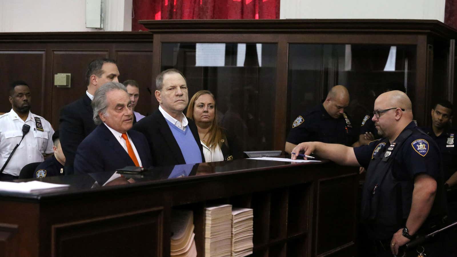 Weinstein during his arraignment.