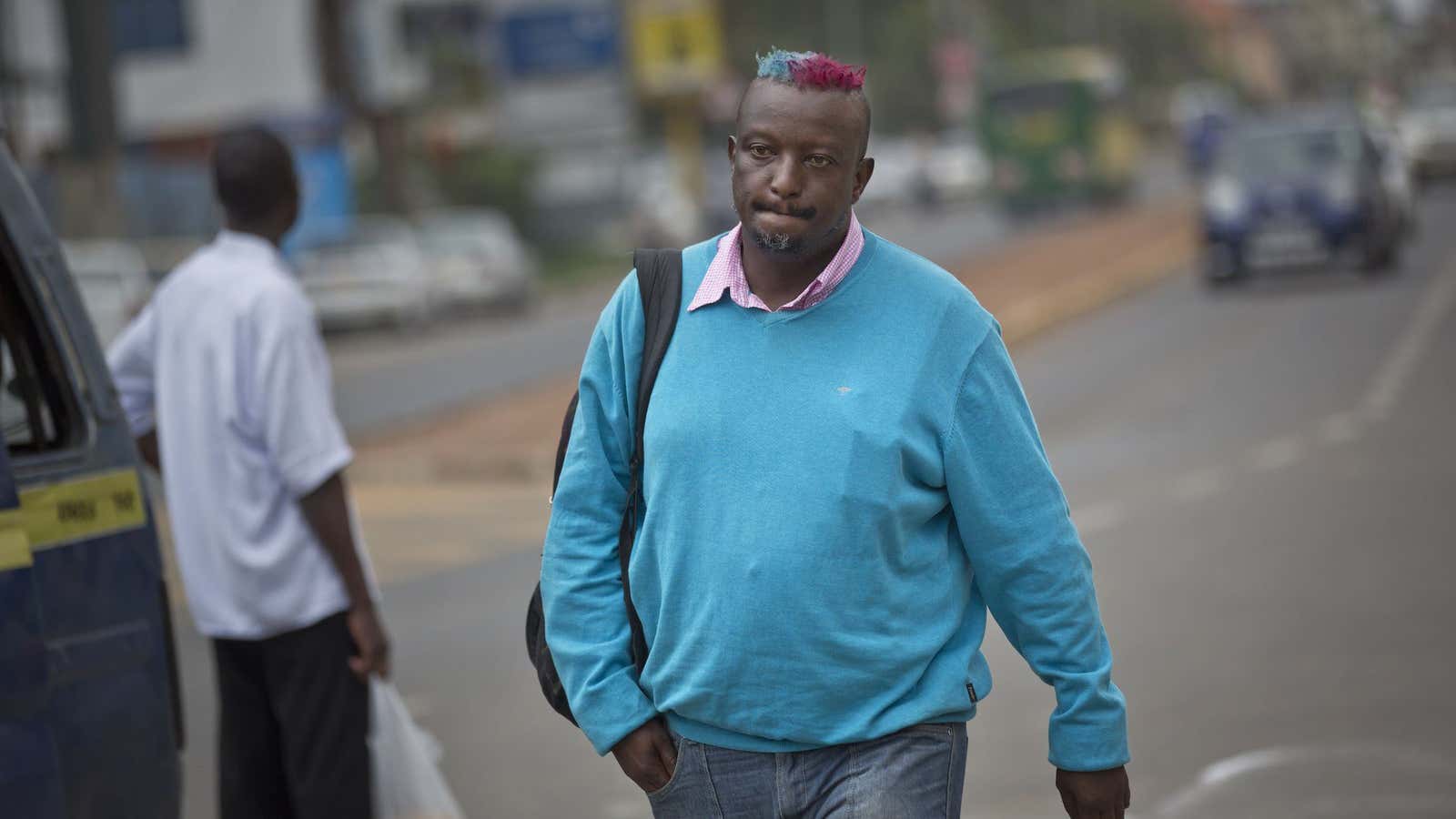 Kenyan author Binyavanga Wainaina in Nairobi in 2014.