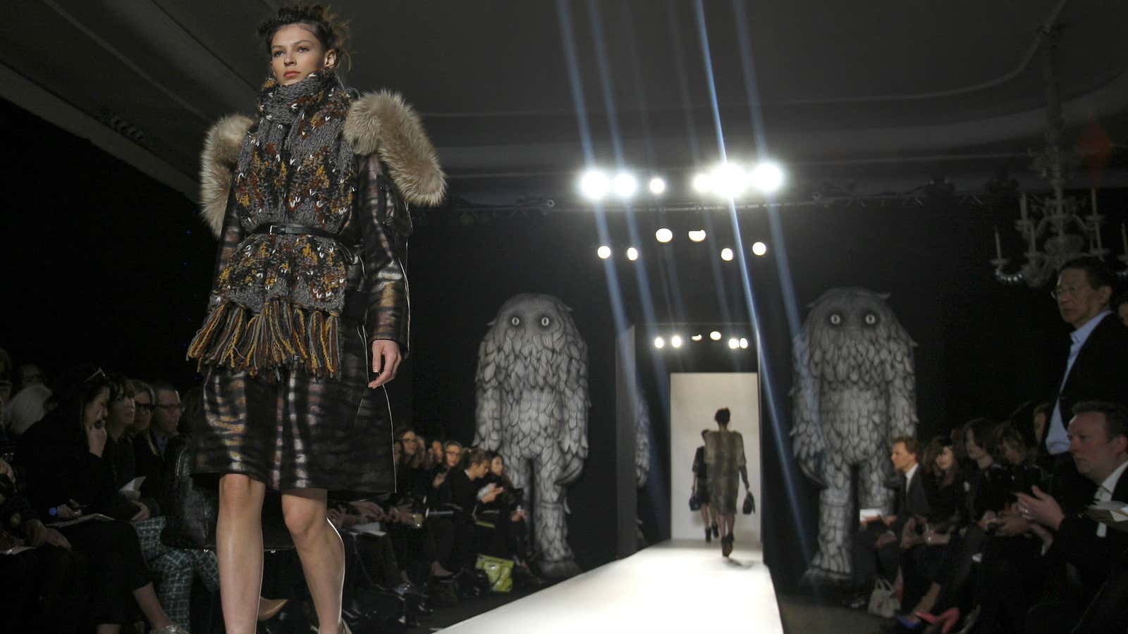 Giant yetis on the runway aren’t helping Mulberry’s earnings.