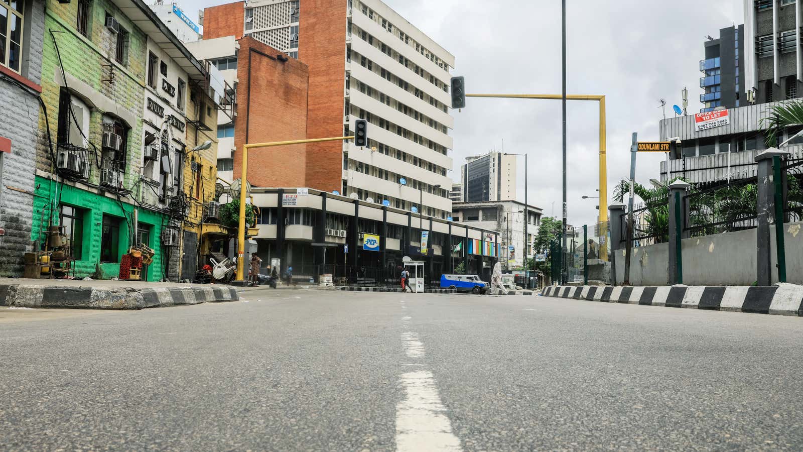 Major business districts in Lagos have been deserted over the past month.