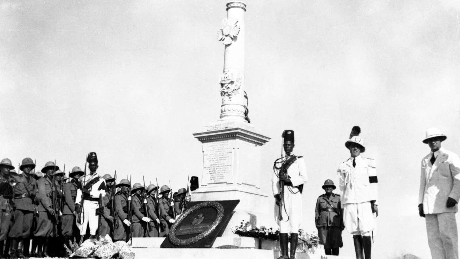 The memorial of the Battle of Adwa in 1935