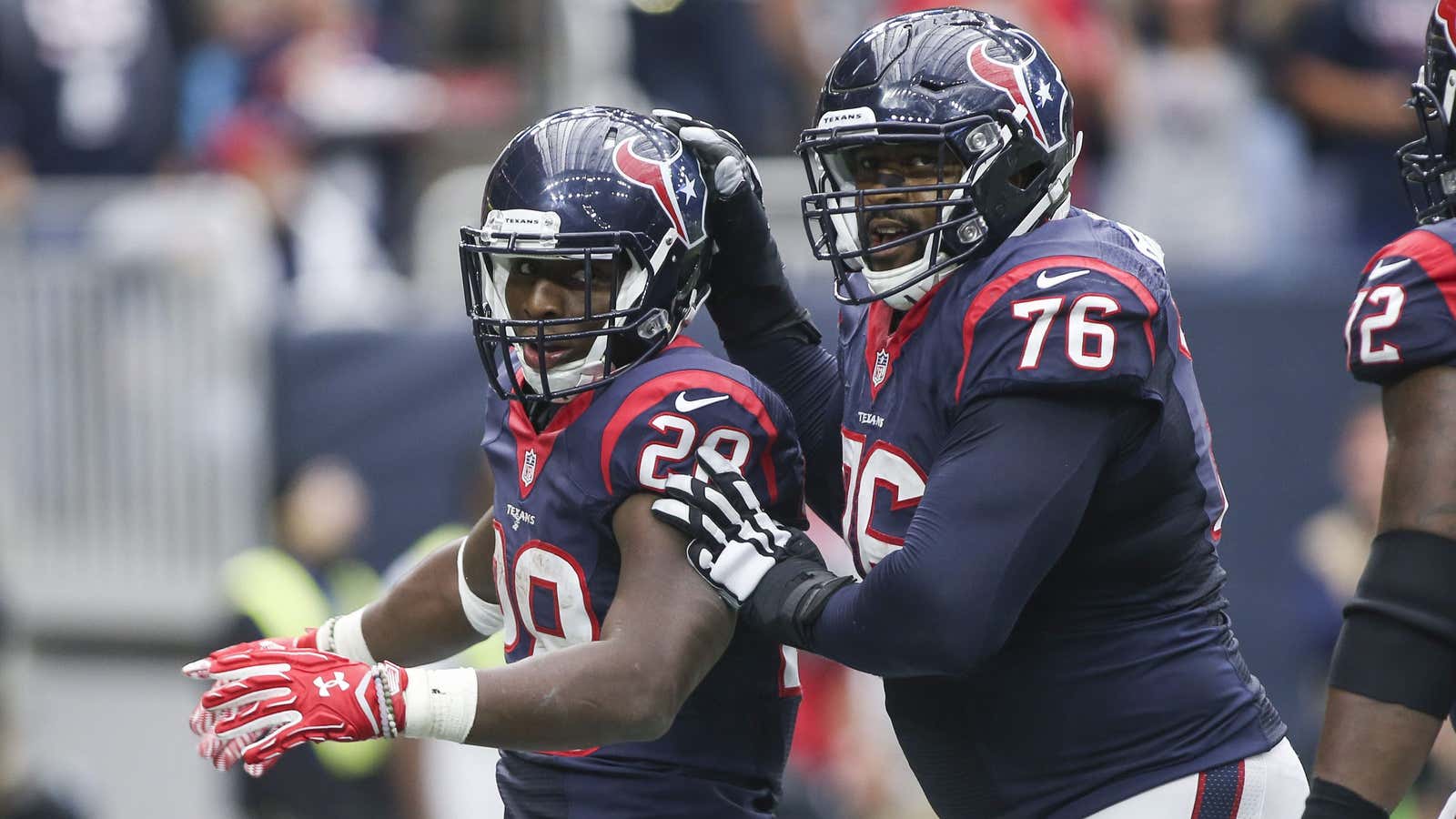 Duane Brown (right) will watch what he eats in Mexico.