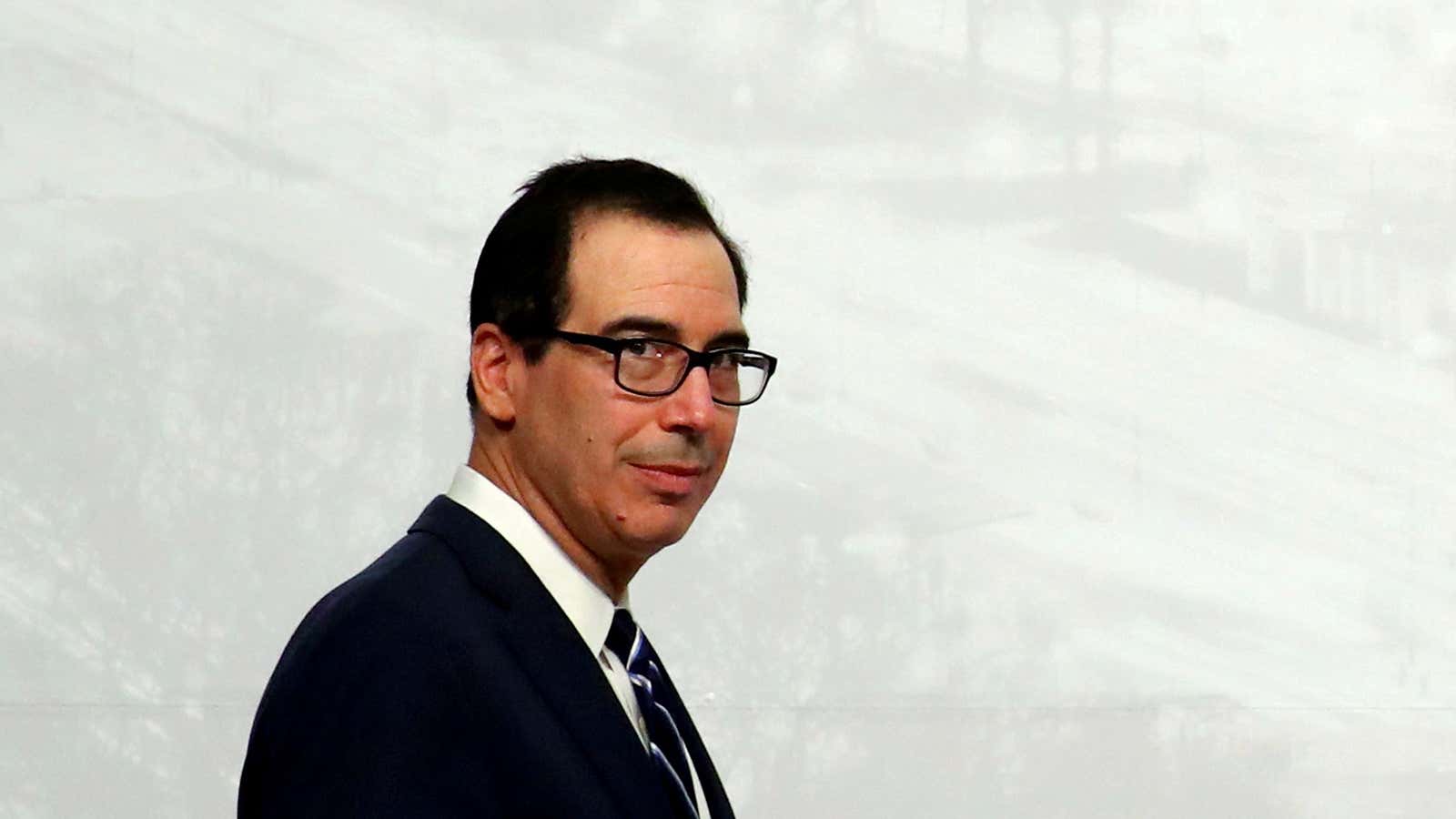 US Treasury Secretary Mnuchin bailed on Oct. 18.