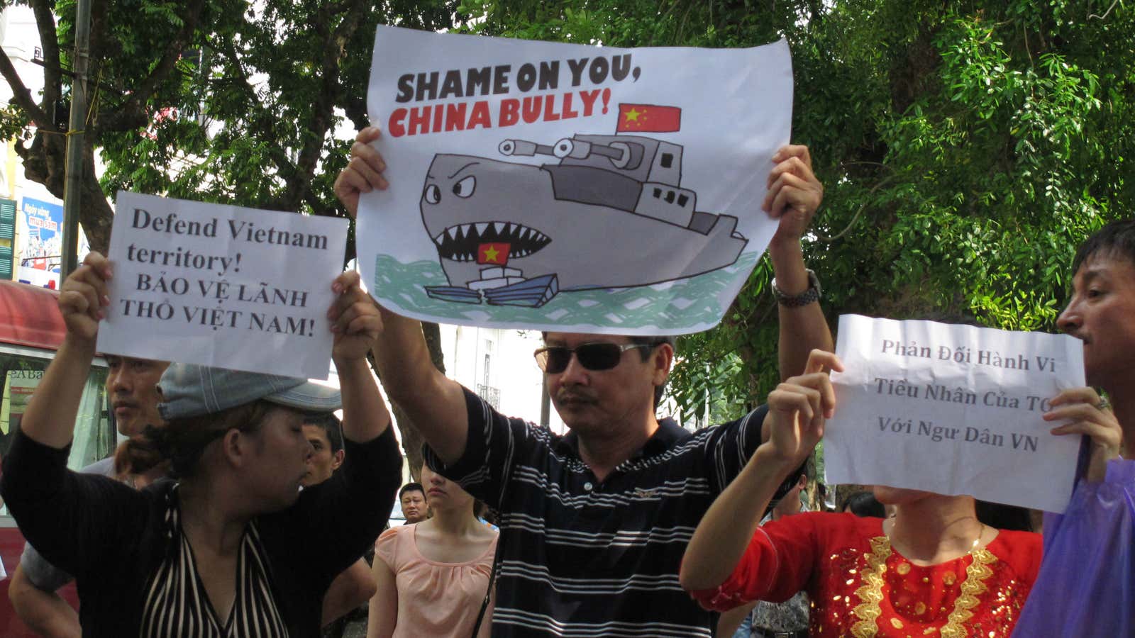 Vietnam just broke up an anti-Chinese protest it wholly agrees with