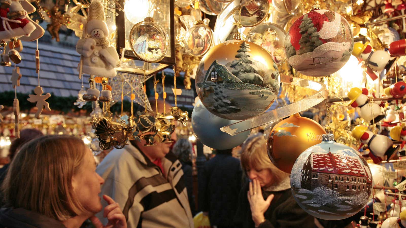 German shoppers in one of the country’s famous Christmas markets. Consumer credit is on the rise.