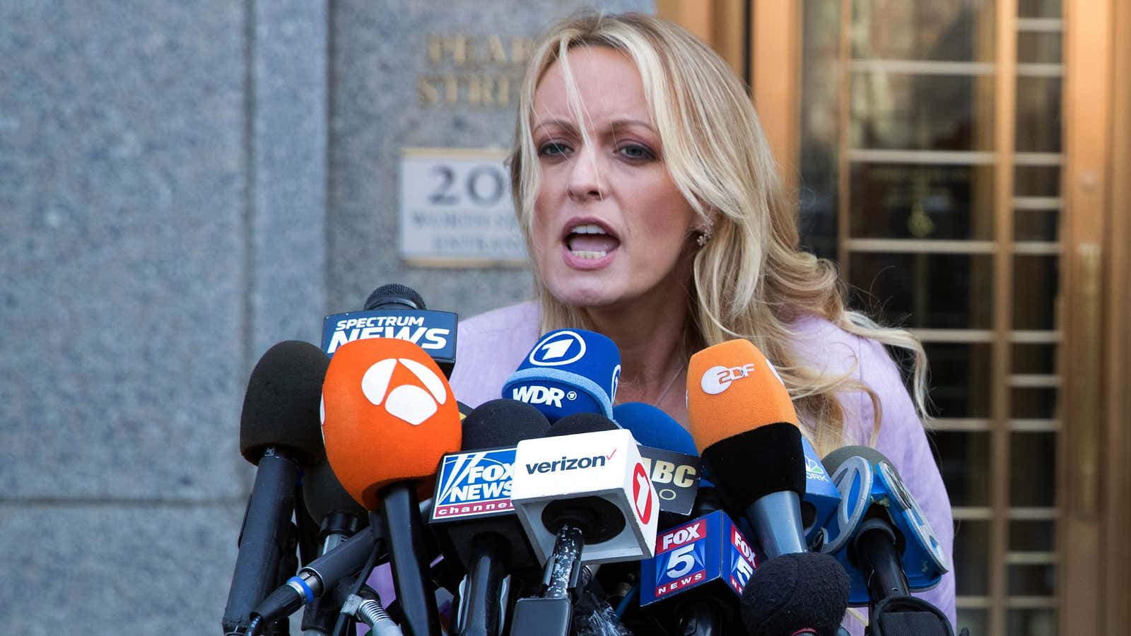 Stormy Daniels says Trump paid her to keep quiet about an affair.