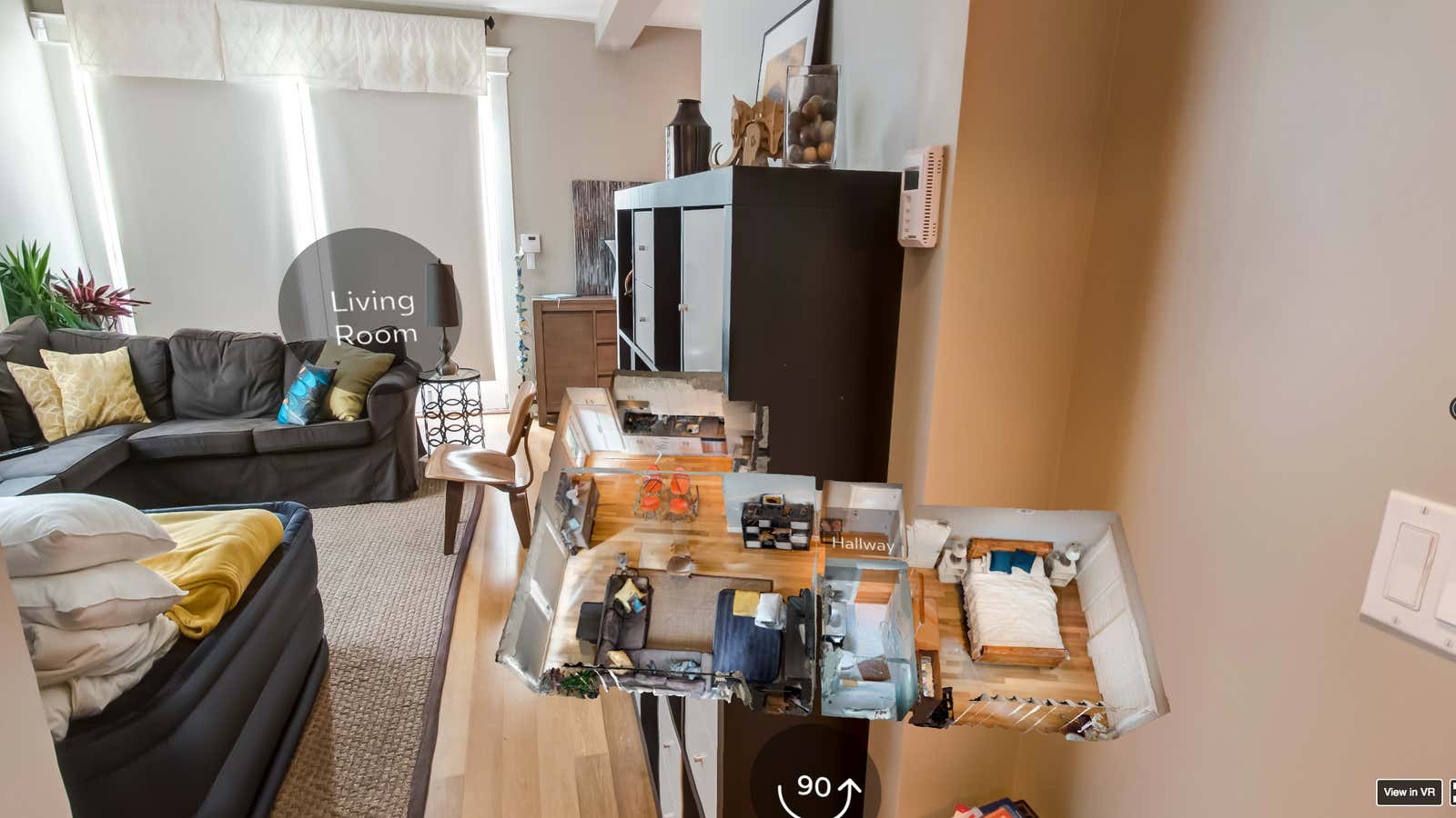 Airbnb’s mock-up of AR in its app.