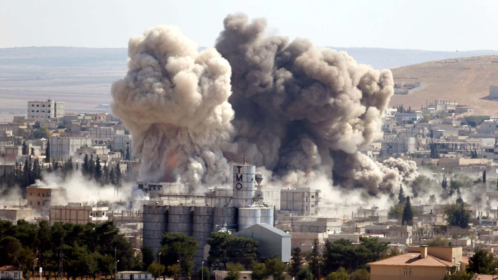 A US air strike against ISIL forces in 2014.