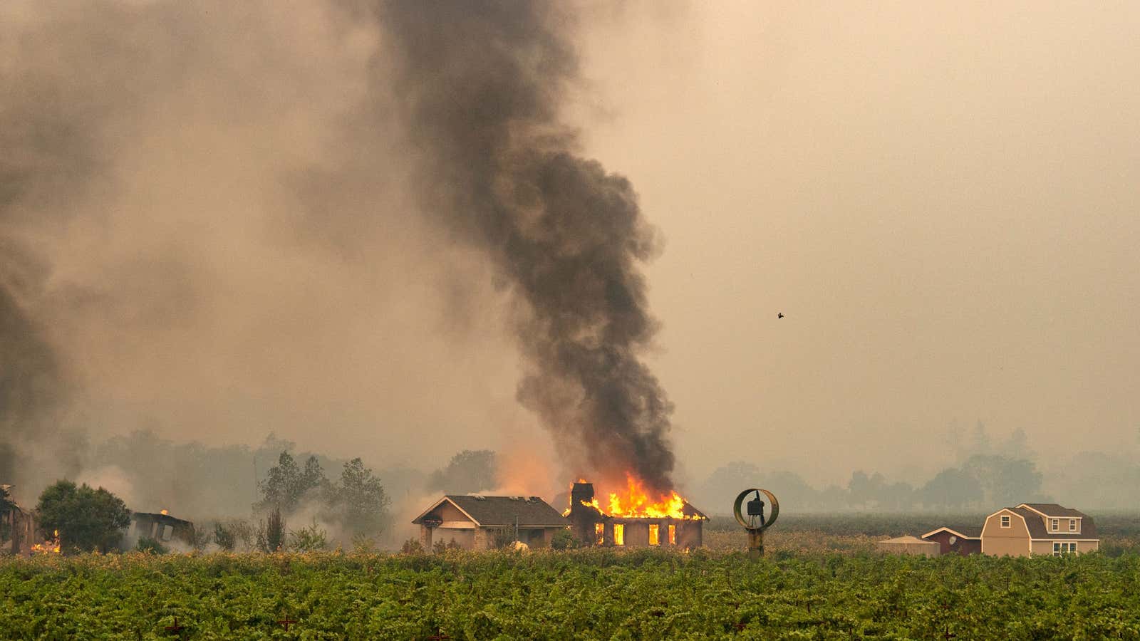 The Kincade fire is ripping through California’s Sonoma wine county, one of the state’s biggest producers.