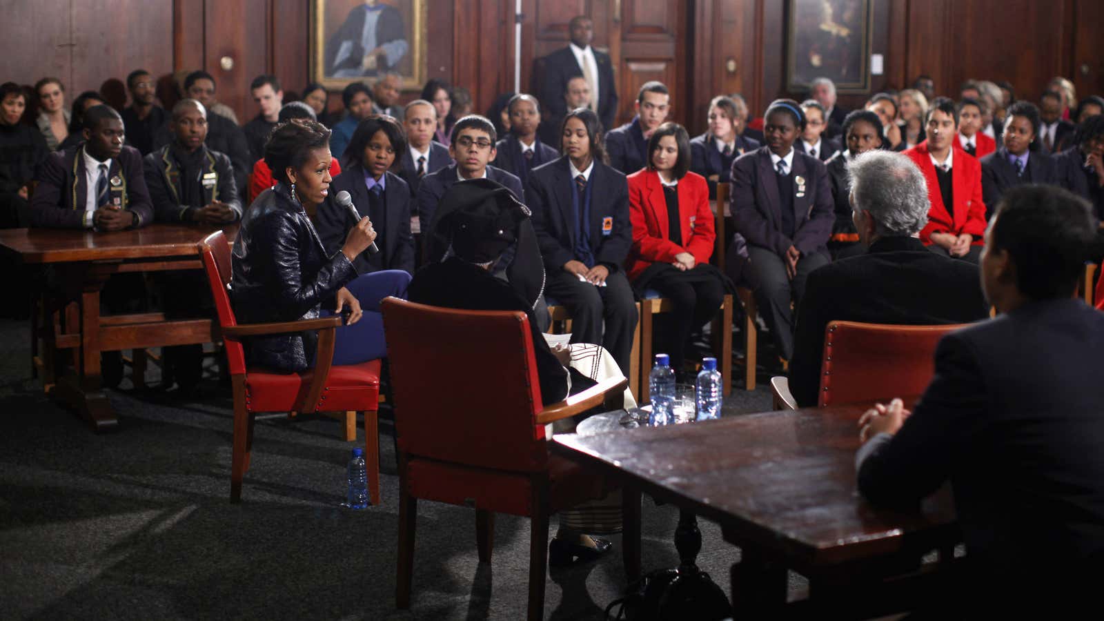 Michelle Obama at University of Cape Town.