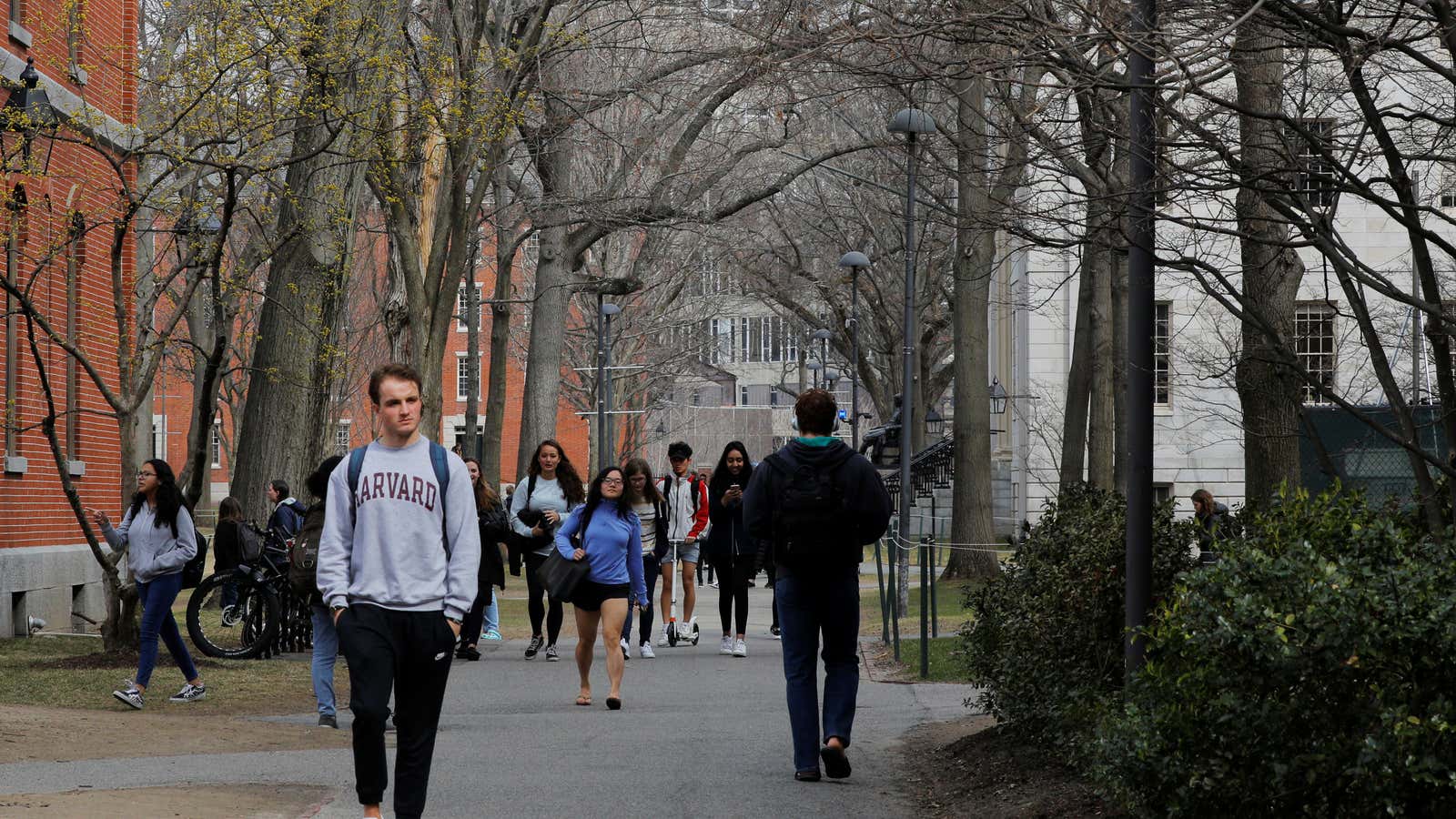 Those strolls on the quad will have to wait.