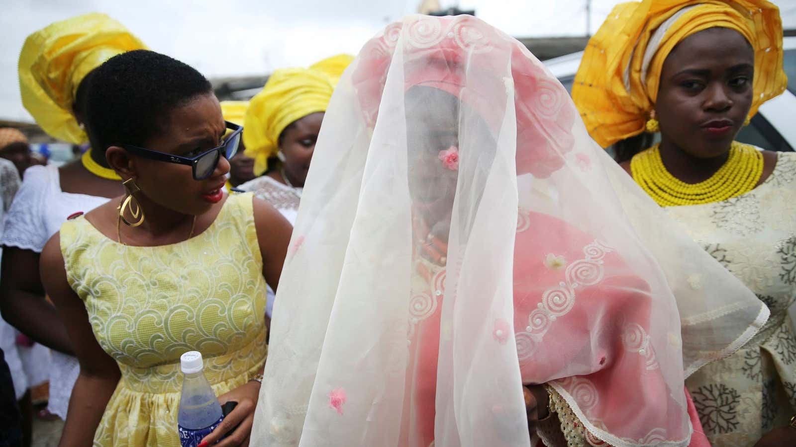 Here comes the bride.