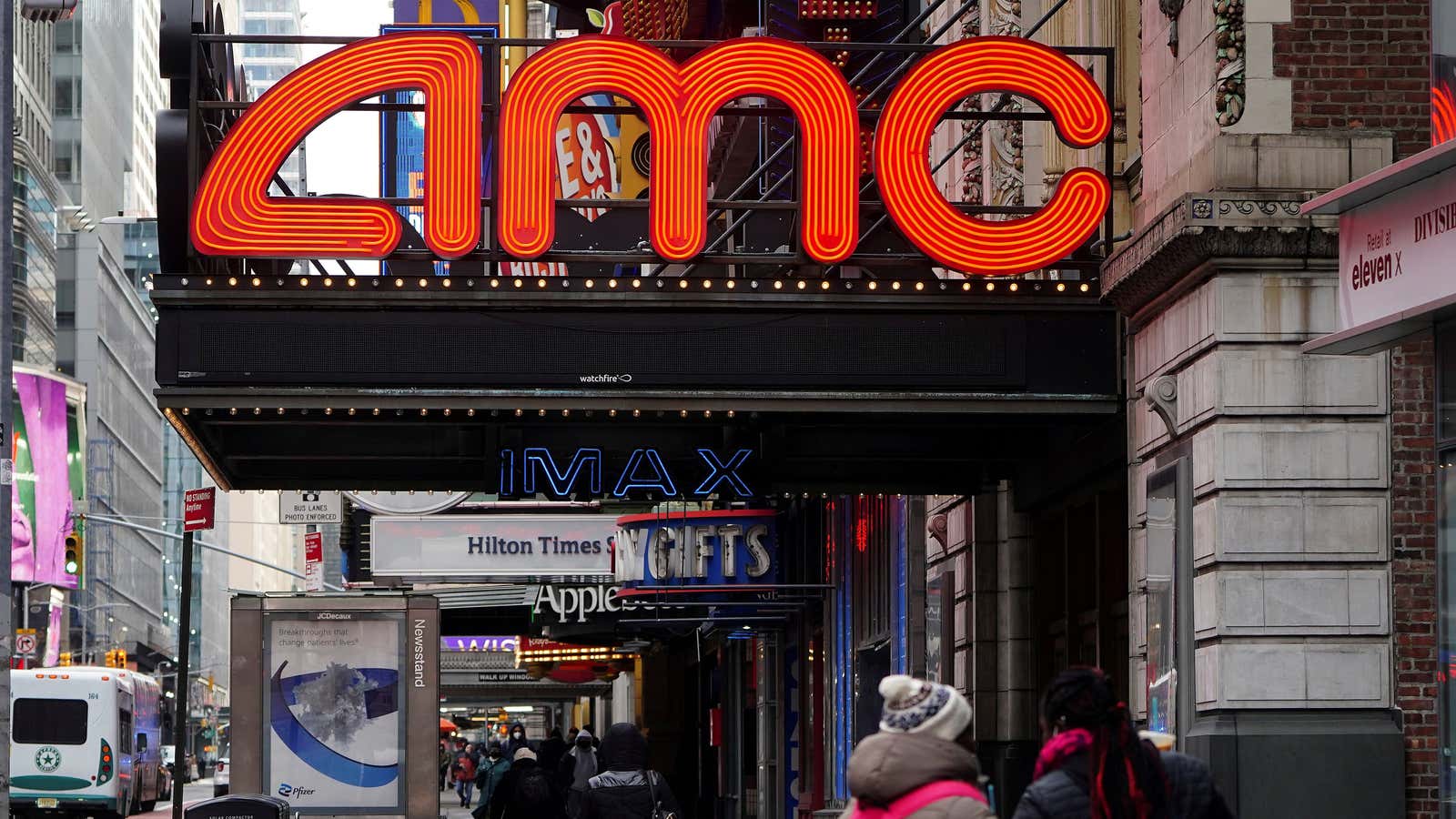 An AMC movie theater in New York.