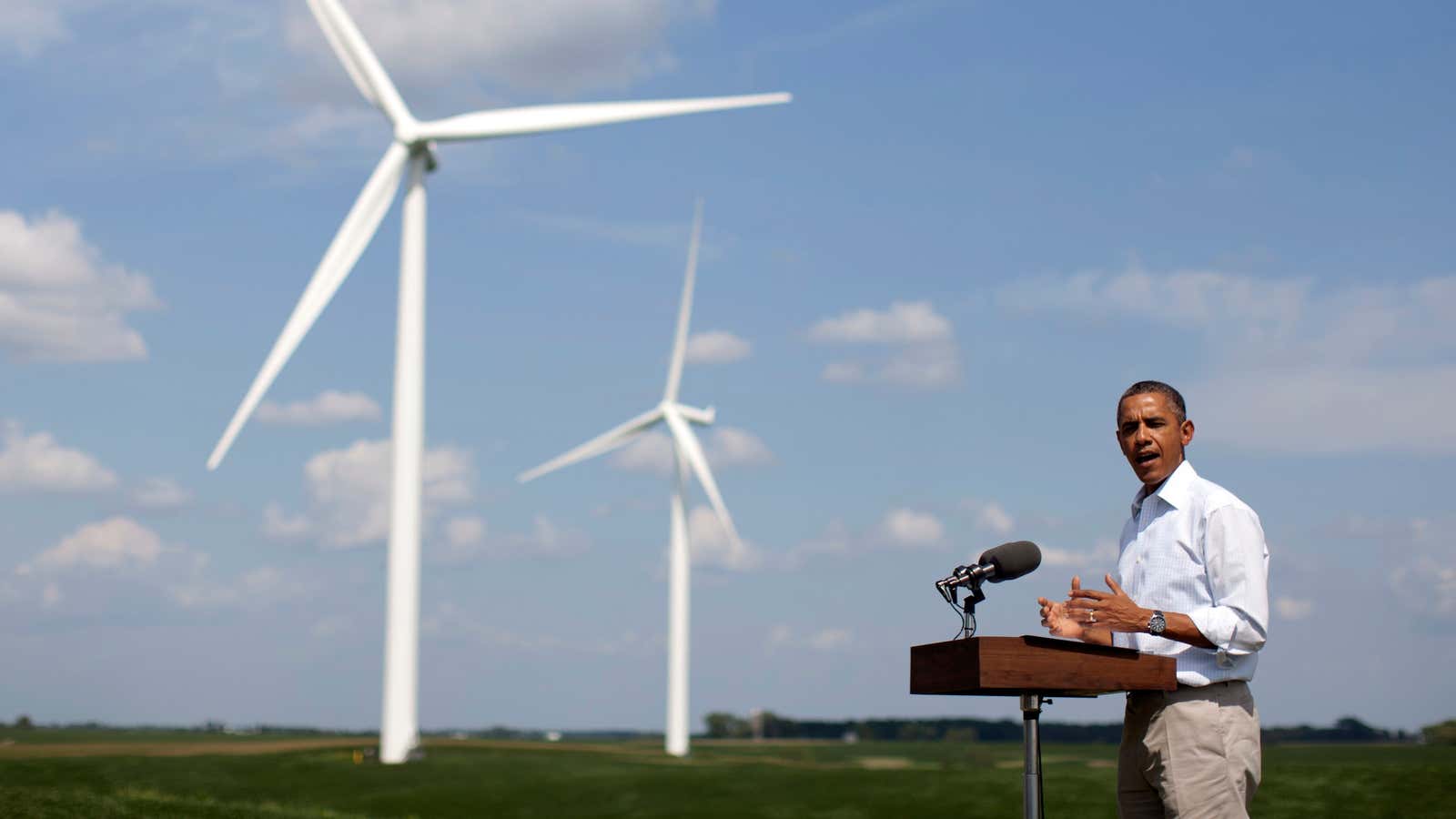 Obama, the savior of his nation’s wind