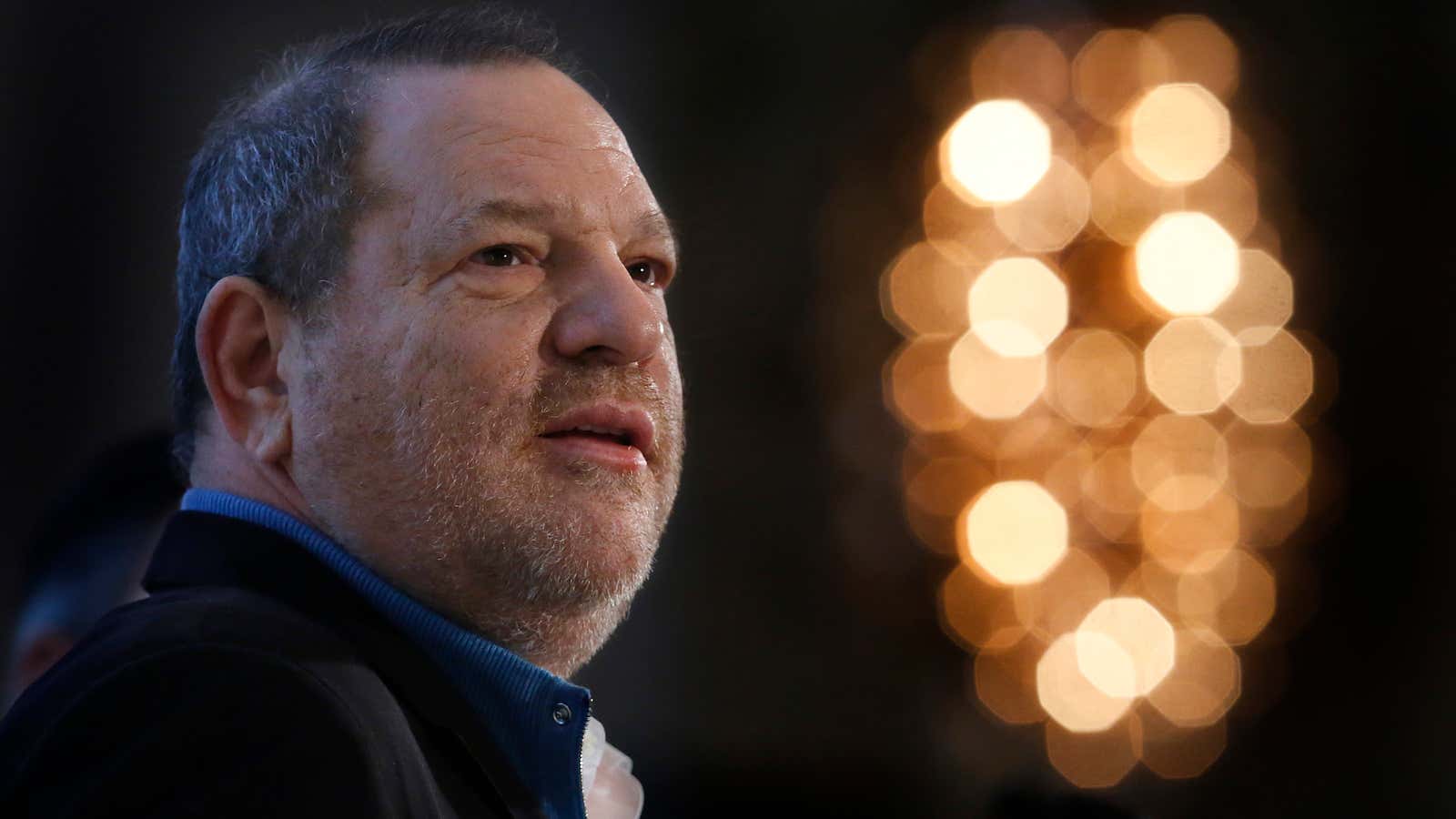 Harvey Weinstein, Co-Chairman of The Weinstein Company, speaks at the UBS 40th Annual Global Media and Communications Conference in New York, December 5, 2012.