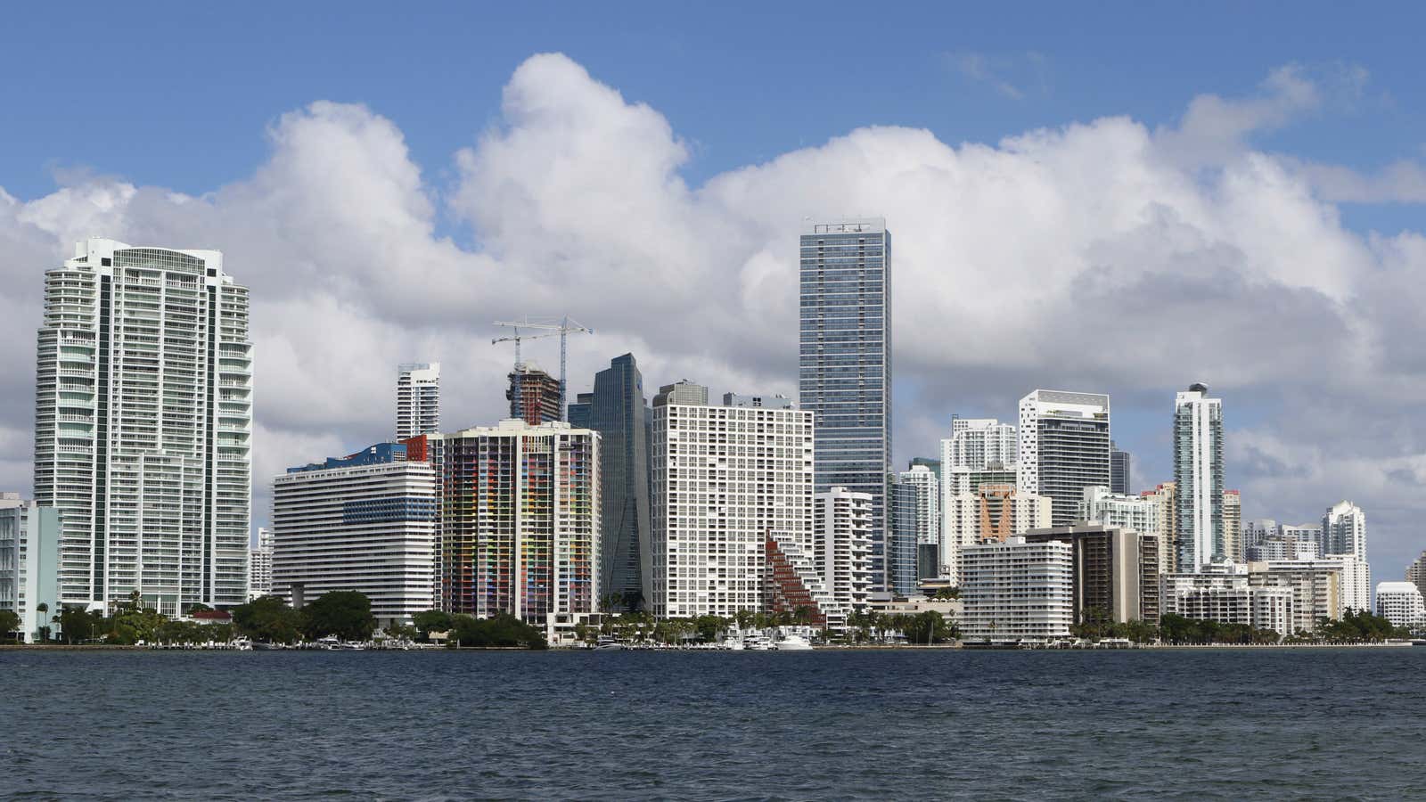 Miami’s downtown, full of glittering skyscrapers.