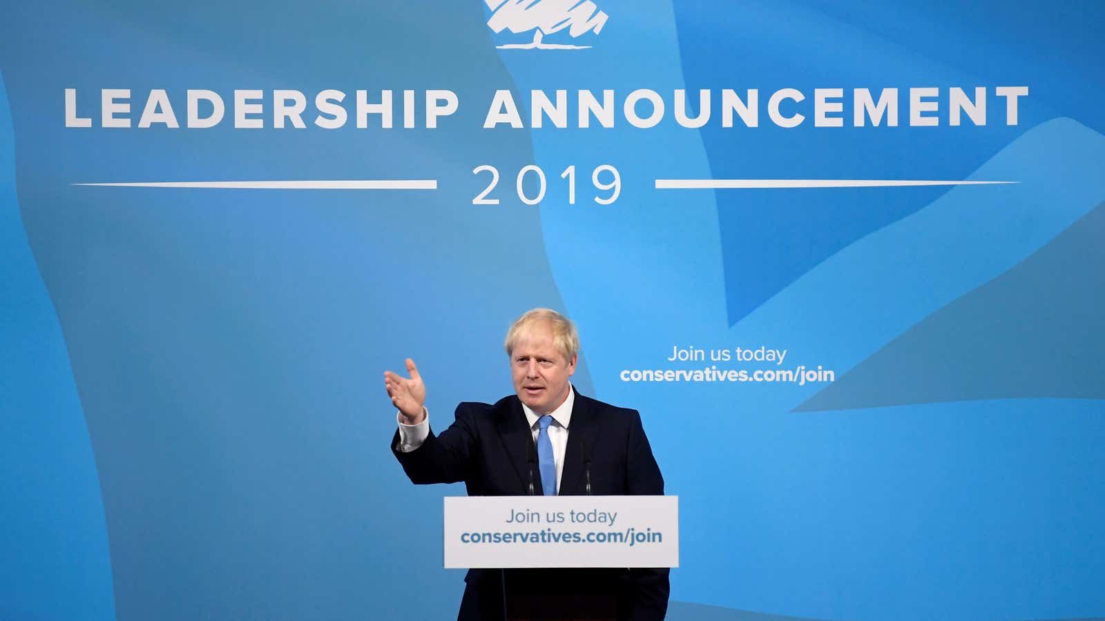 Johnson speaks after he is announced as the next UK prime minister