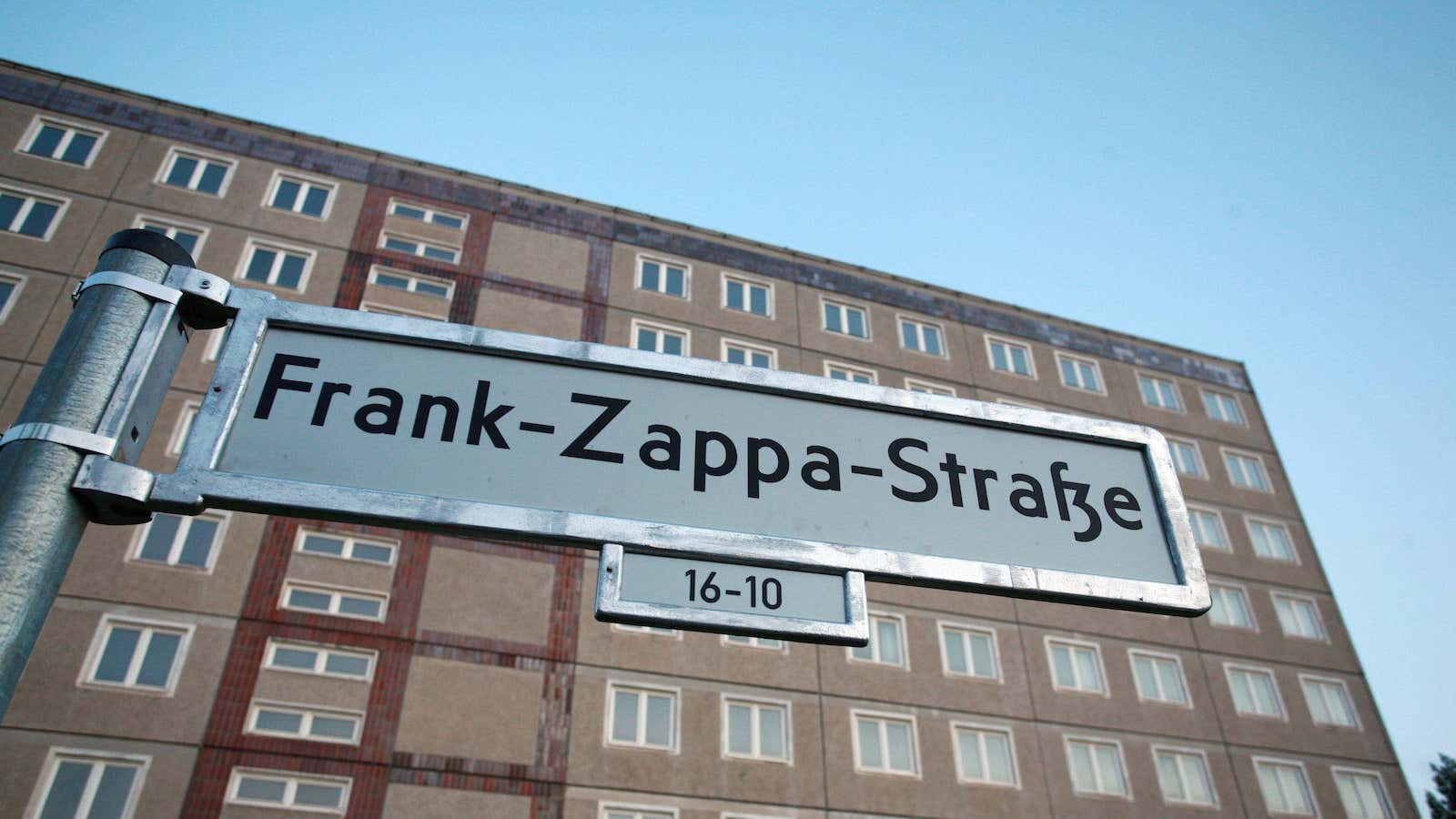 “Frank Zappa Street” in Berlin, Germany. (AP Photo/Miguel Villagran)