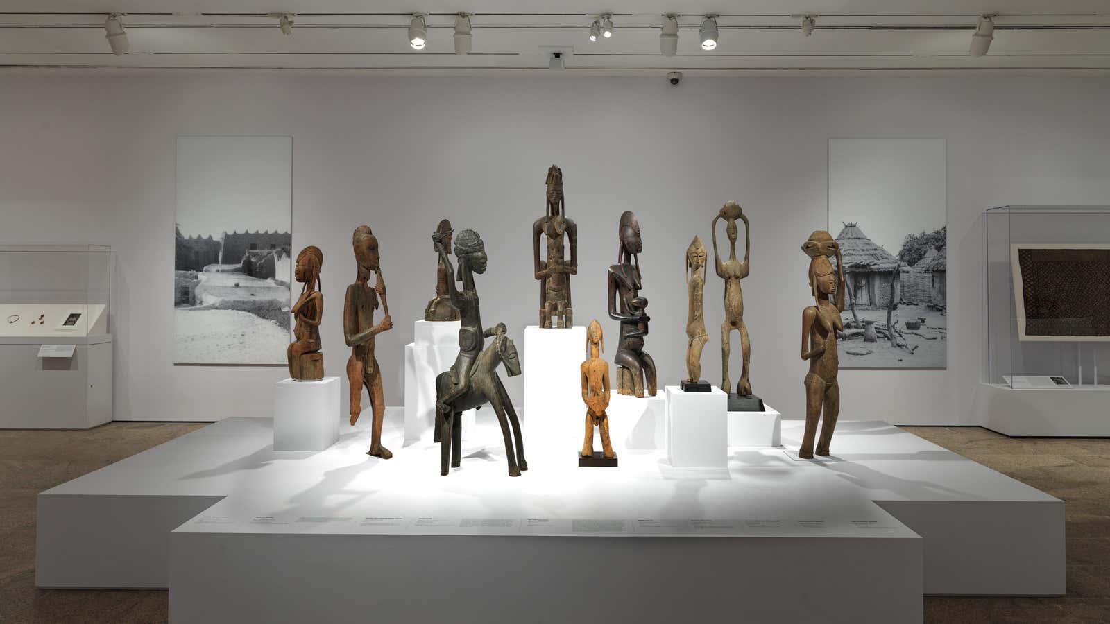 Installation view of Sahel: Art and Empires on the Shores of the Sahara at The Metropolitan Museum of Art