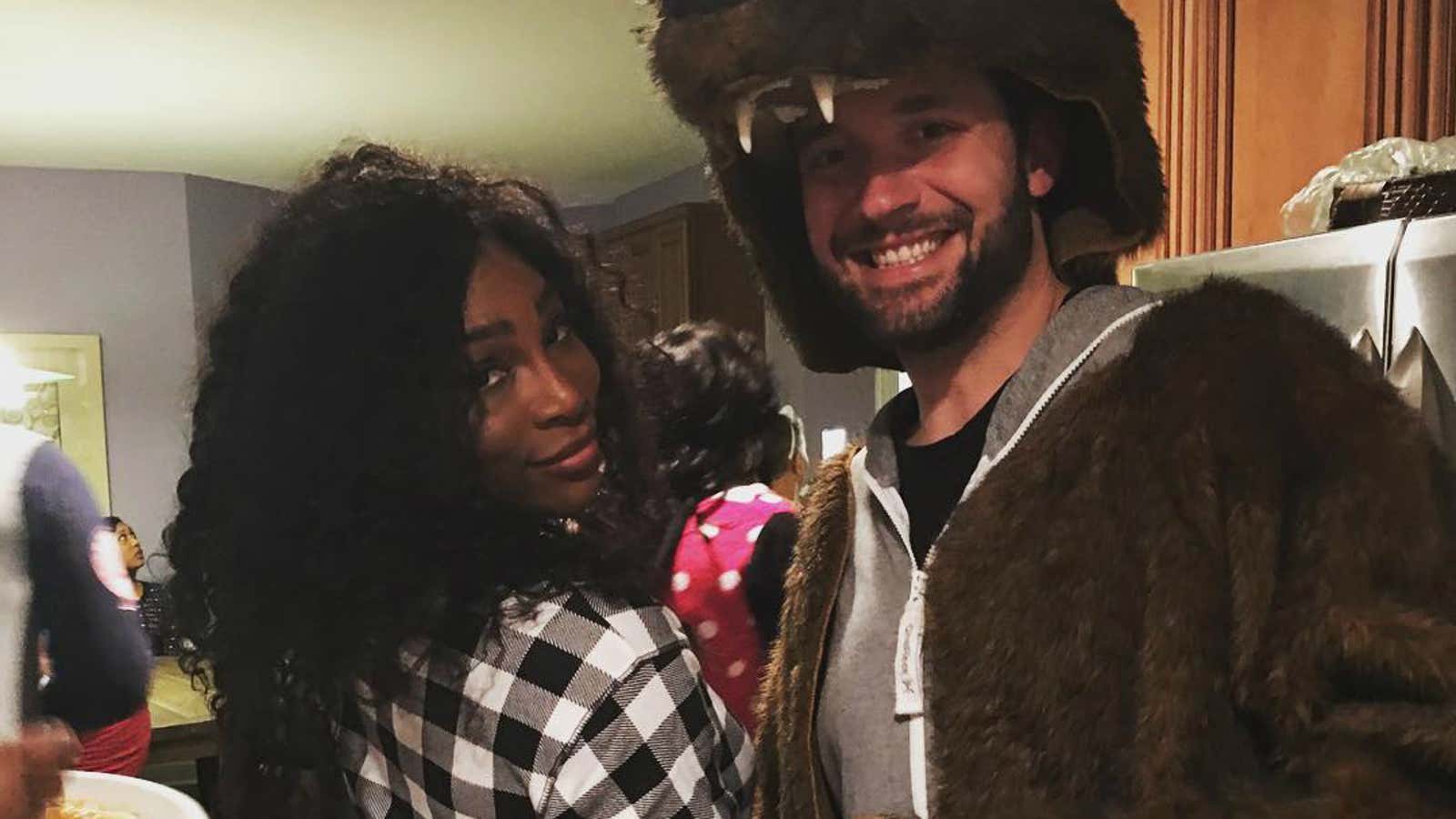 The newly engaged couple, Serena Williams and Alexis Ohanian.