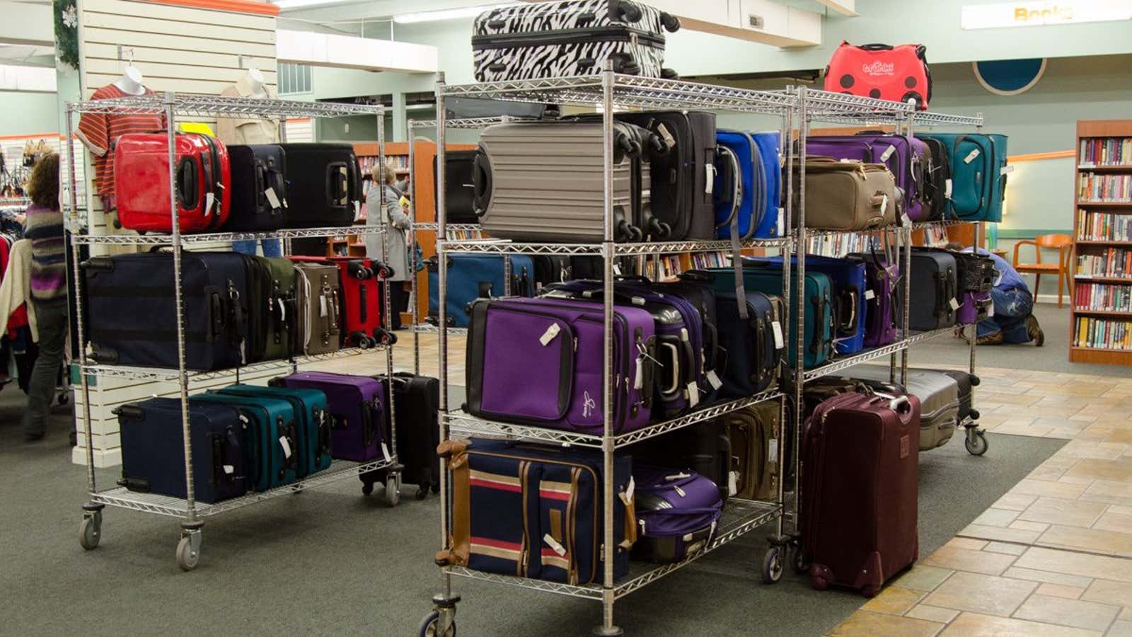 There’s a wide selection of luggage, of course.