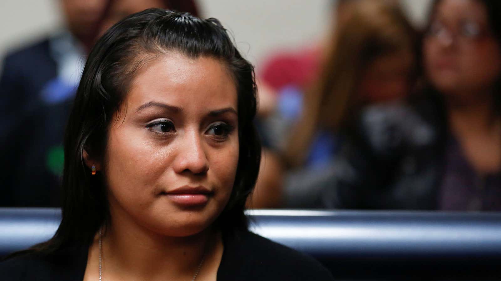 Evelyn Beatríz Hernández Cruz at her second trial, on Aug. 19, 2019.