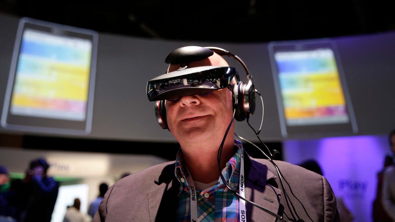 A Sony “personal viewing device” at last year’s CES.