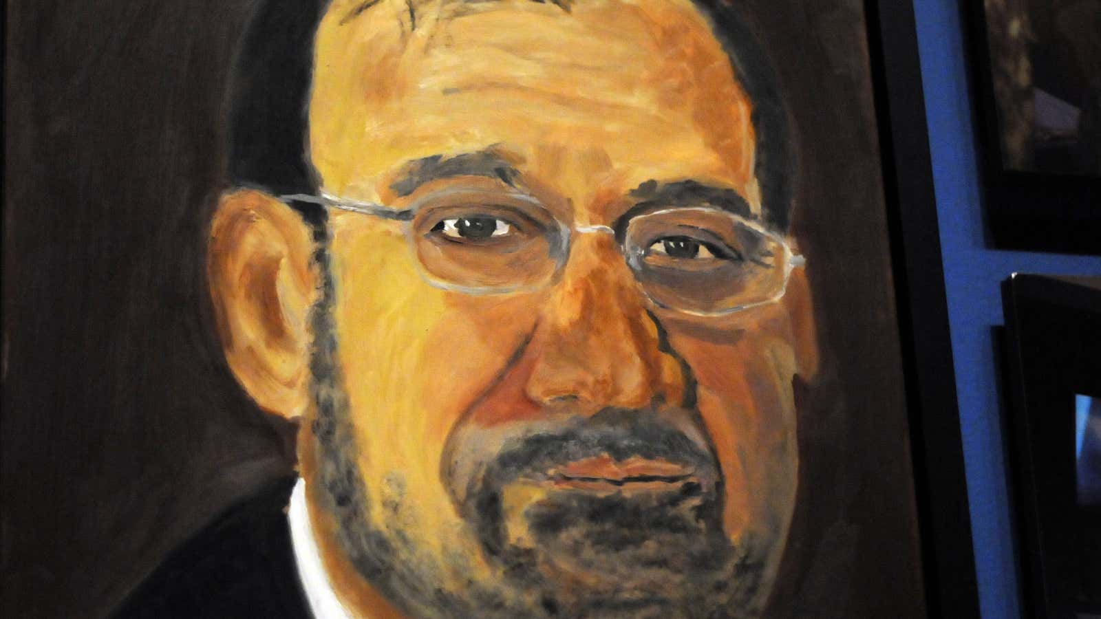 A portrait of Iraqi Prime Minister Nouri al-Maliki. (AP/Benny Snyder)