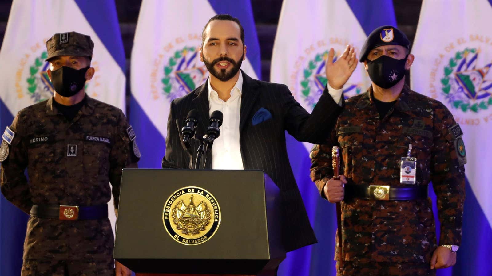 President Nayib Bukele, bitcoin backer.