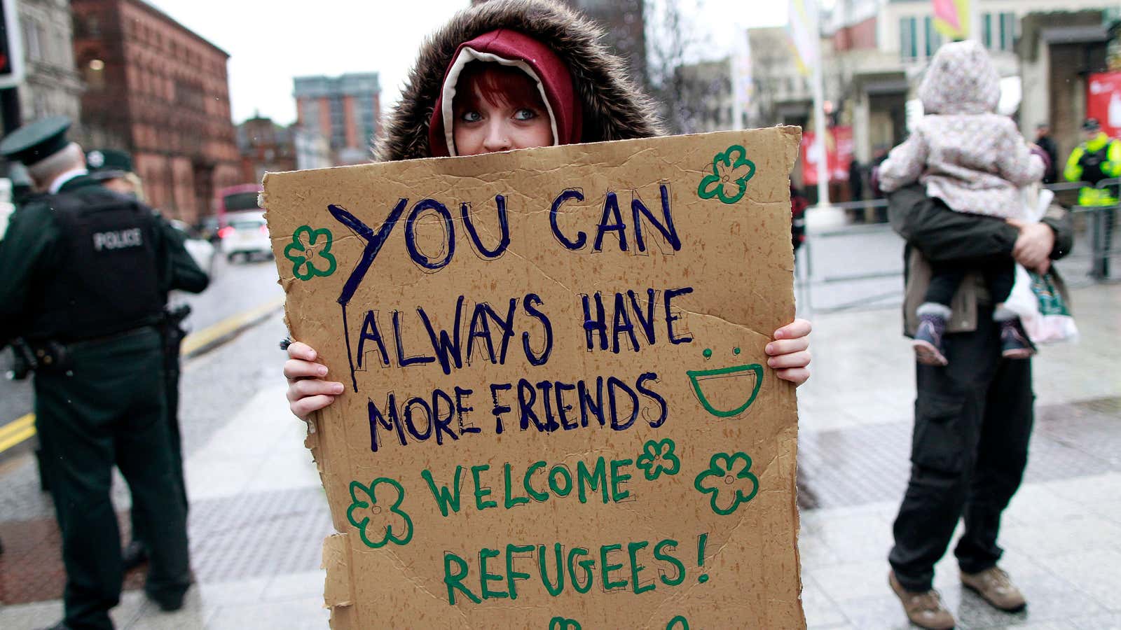 Not everyone is so welcoming to refugees.