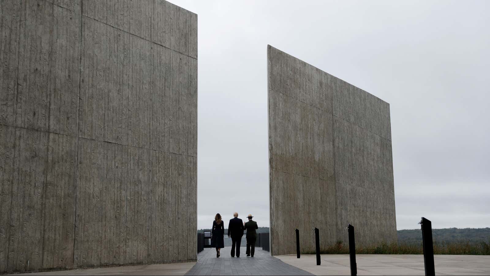 Donald and Melania Trump at the memorial for Flight 93 in Shanksville, Pa.