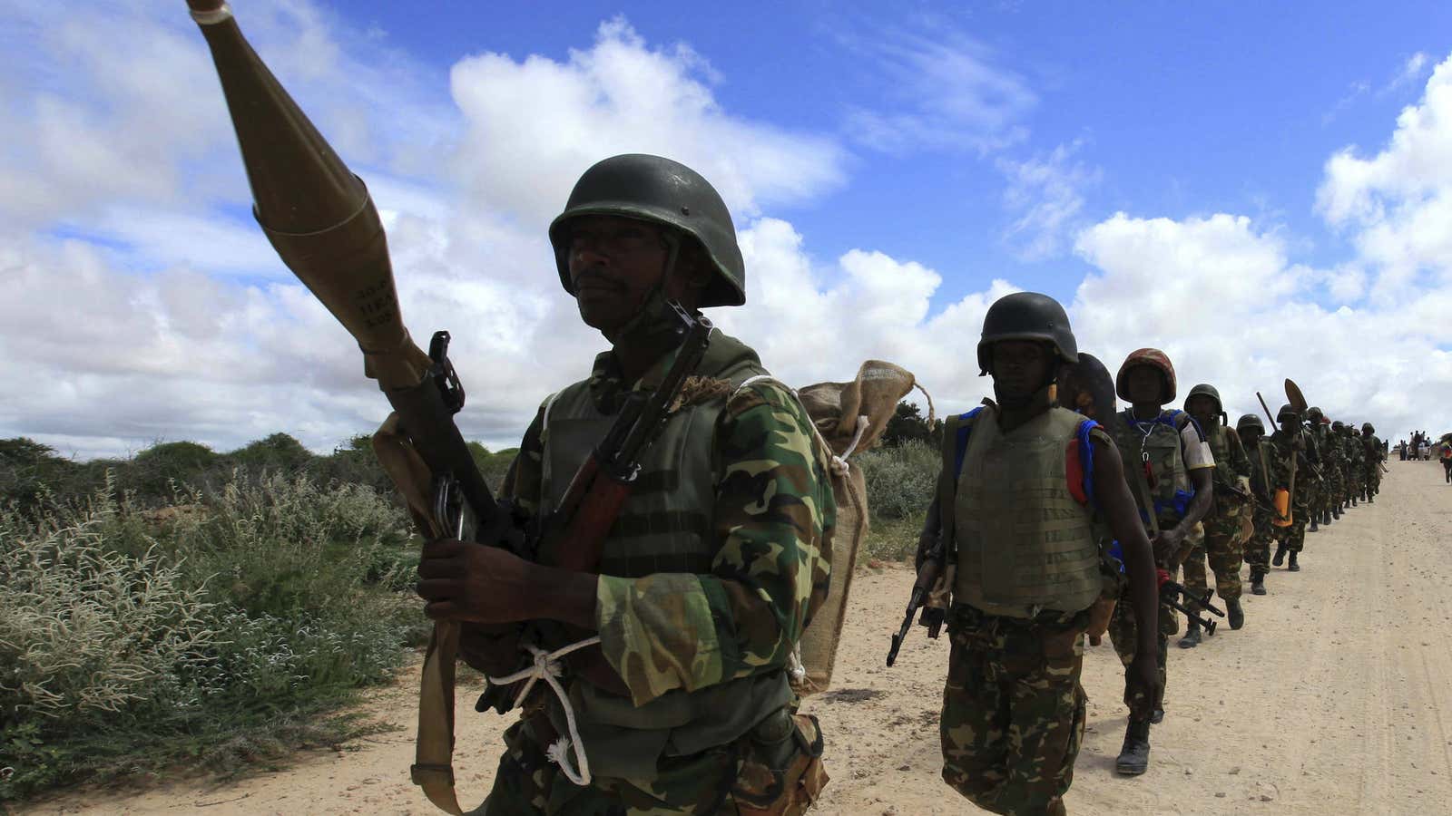 African Union Mission peacekeepers in Somalia.