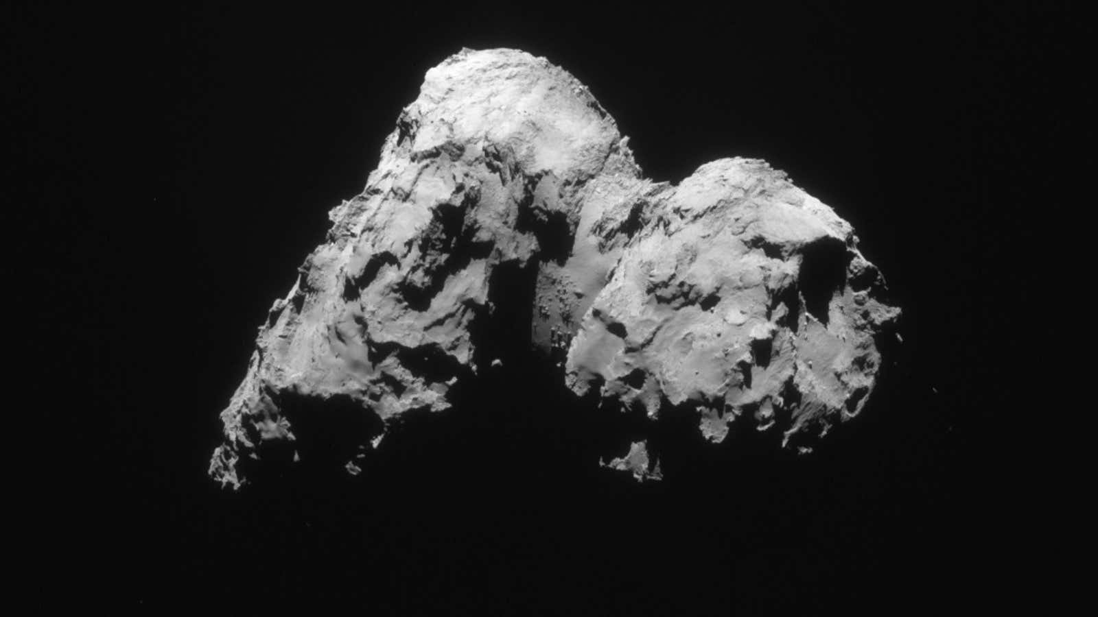 Comet 67P from 84.3 km away.