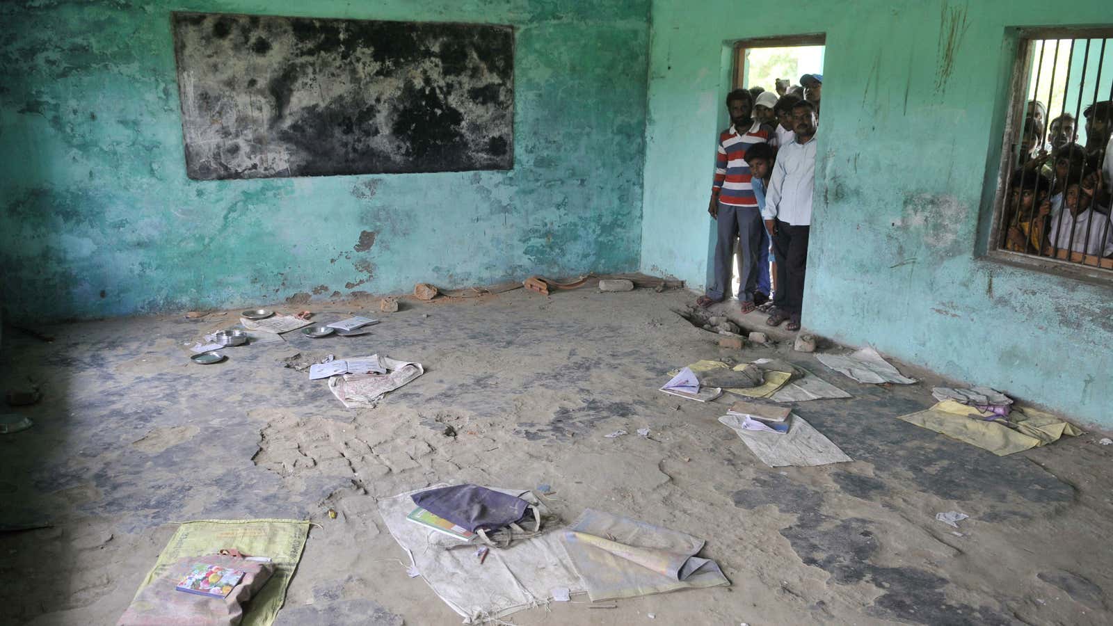 The classroom where over two dozen children were served contaminated food.