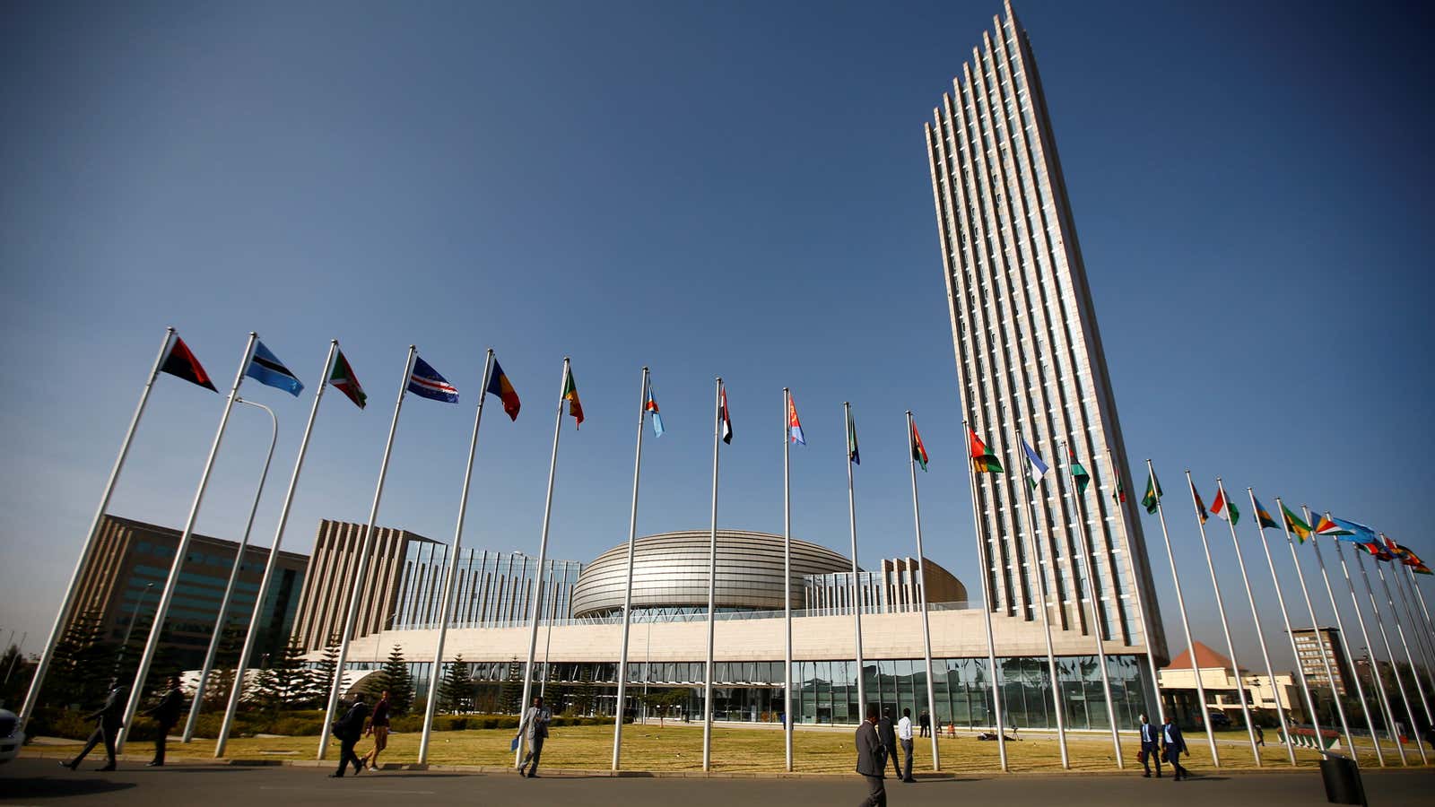 The headquarters of the African Union (AU) building in Ethiopia’s capital Addis Ababa