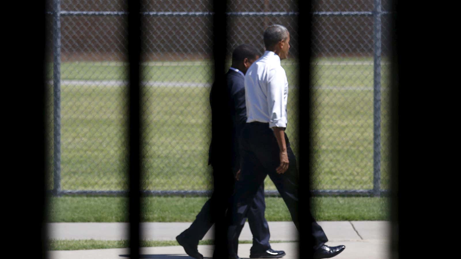 Obama visiting El Reno Correctional Institution.