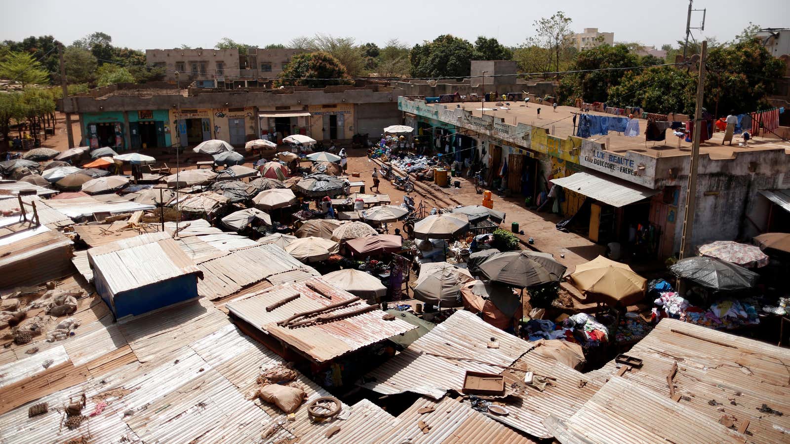 The market scene in Bamako, Mali