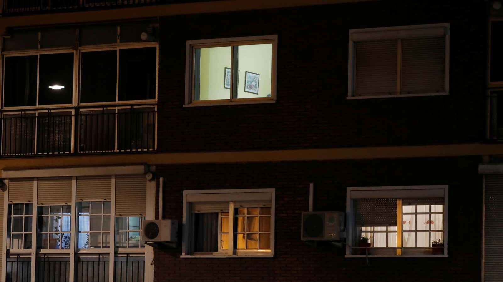 Homes in Ronda, Spain, where people are confined inside due to the coronavirus outbreak.