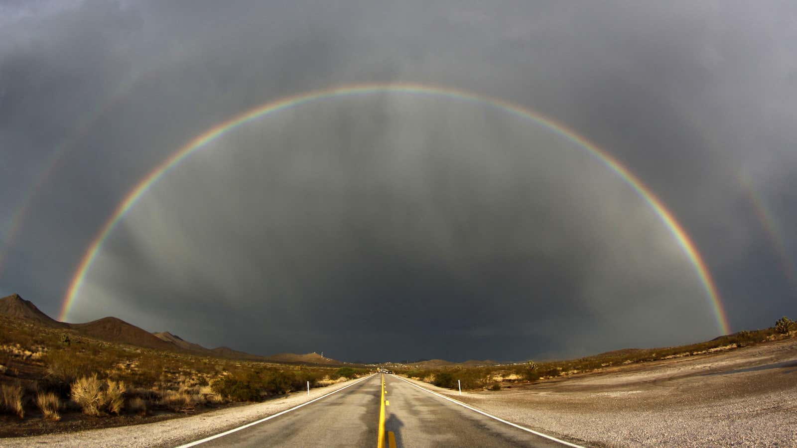 Nipton stoner bonus: double rainbows.