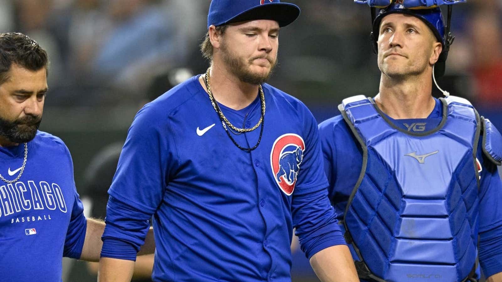 Image for Cubs ace Justin Steele exits '24 opener with leg injury