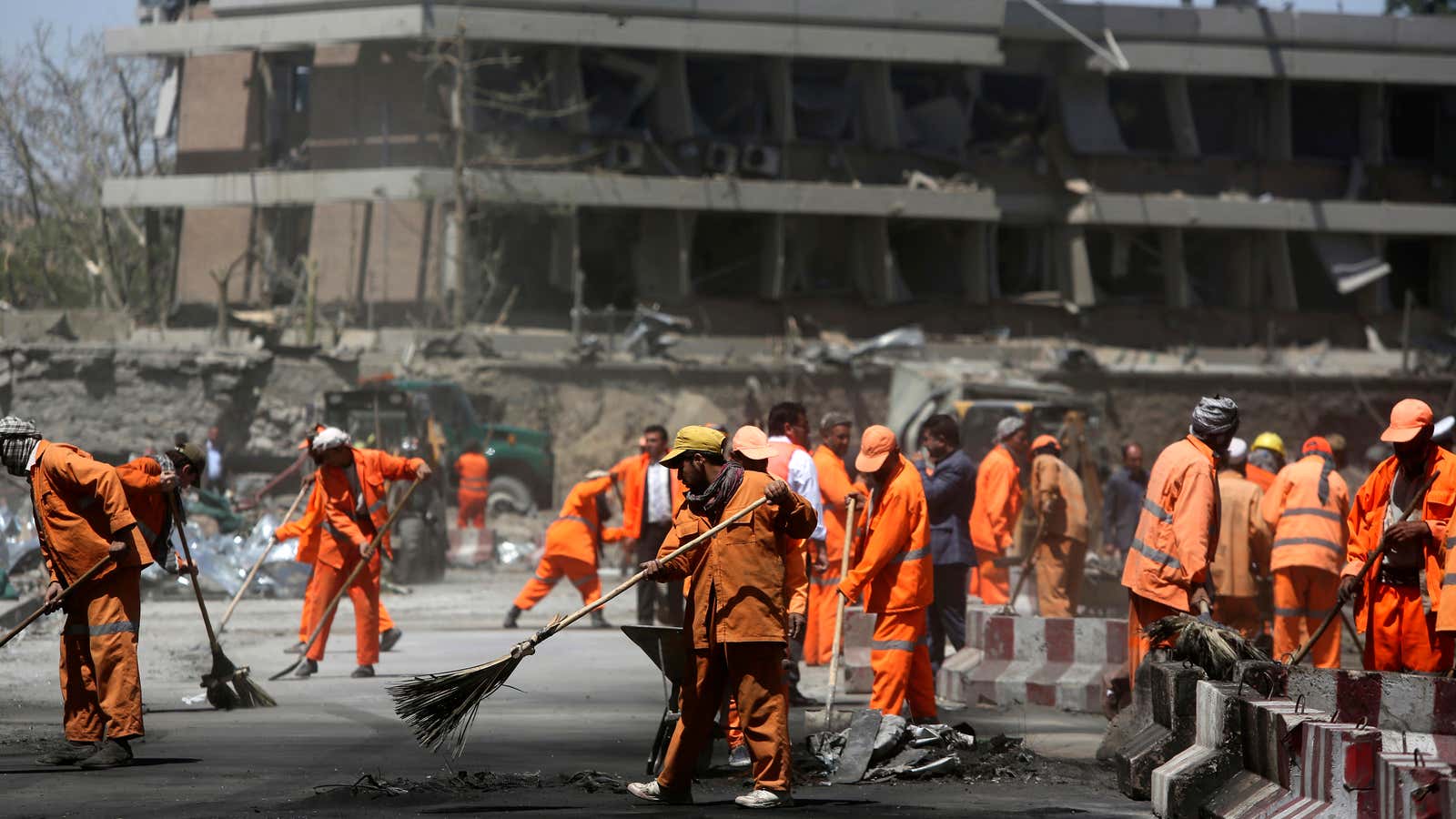 The aftermath of a suicide bombing in Kabul, Afghanistan May 31, 2017