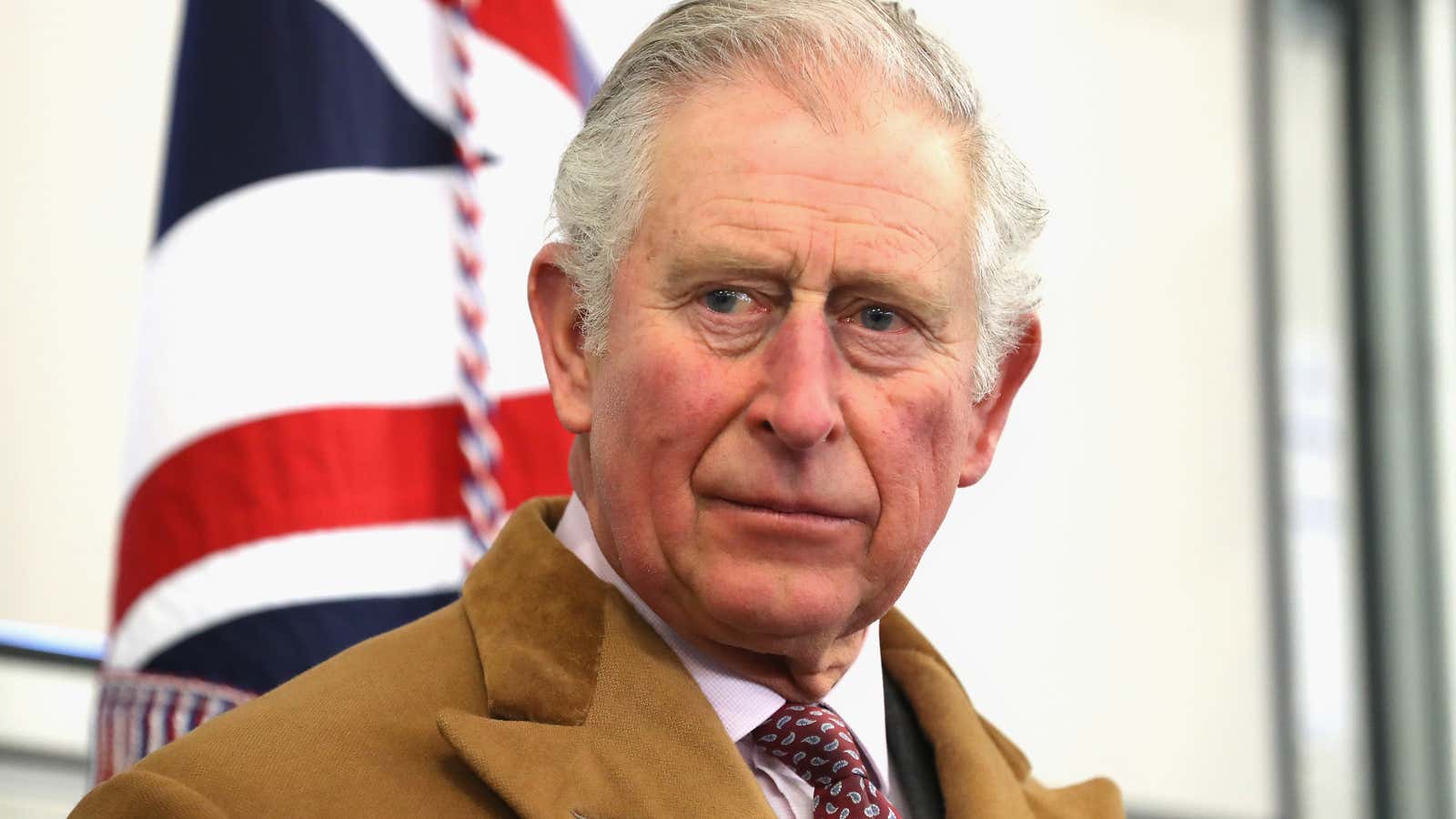 King Charles III, formerly the Prince of Wales, visiting the new Emergency Service Station at Barnard Castle on February 15, 2018, in Durham, England. 